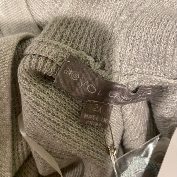 Evolution By Cyrus Colorblock Hooded Waffle Top NWT Size 2X - Picture 7 of 11